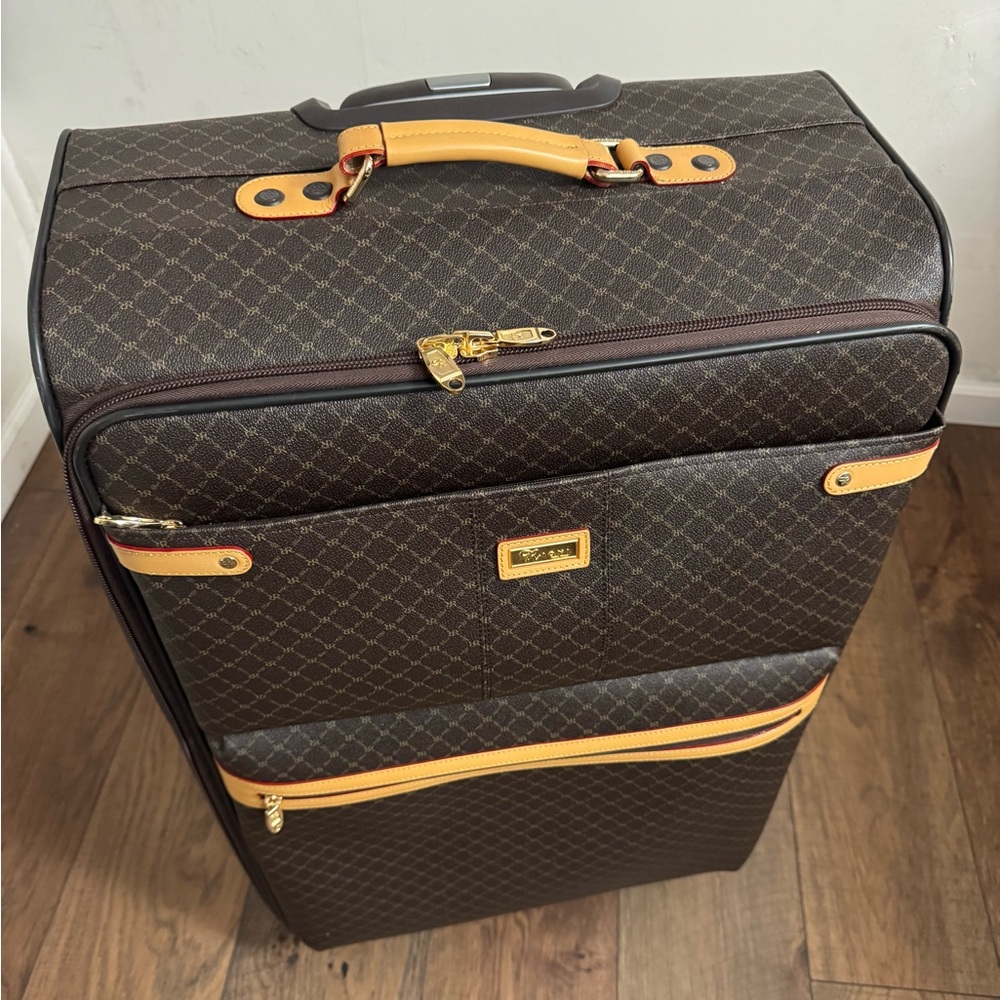 Rioni Large Monogram Leather Luggage - Picture 2 of 16